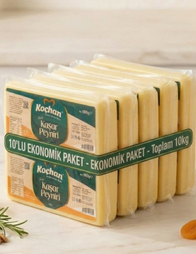Blok Kaşar Peynir (1000 Gr.) 10'lu Paket