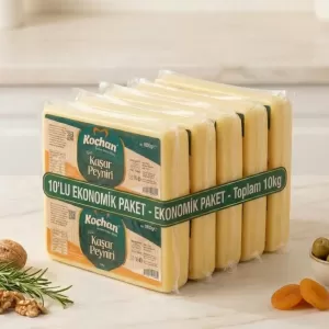 Blok Kaşar Peynir (1000 Gr.) 10'lu Paket