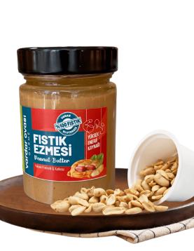 Fıstık Ezmesi Krem (330 Gr.) % 100 fıstık Glutensiz